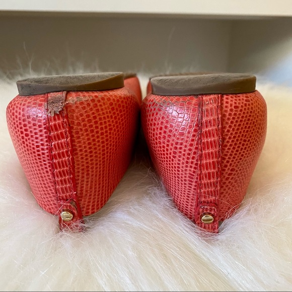 PRICE DROP! ⬇️ Tory Burch Mini Miller Ballet Flat - Melon Coral with Gold … - Picture 3 of 7